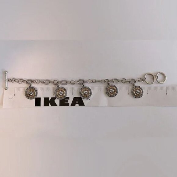 Silver and Gold Tone Toggle Bracelet - Picture 3 of 4